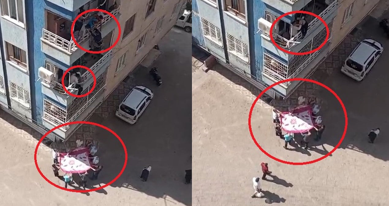 diyarbakirda korku dolu anlar dusme tehlikesi geciren down sendromlu cocugu komsusu kurtardi R2yhMltQ